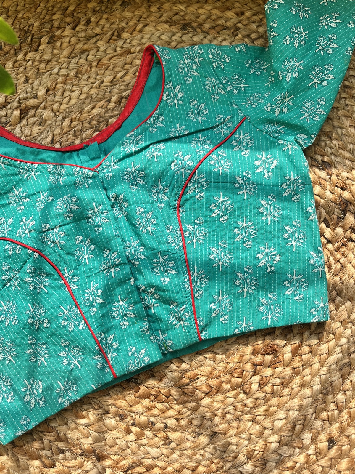 Kantha Stitch "Green Leaf"
